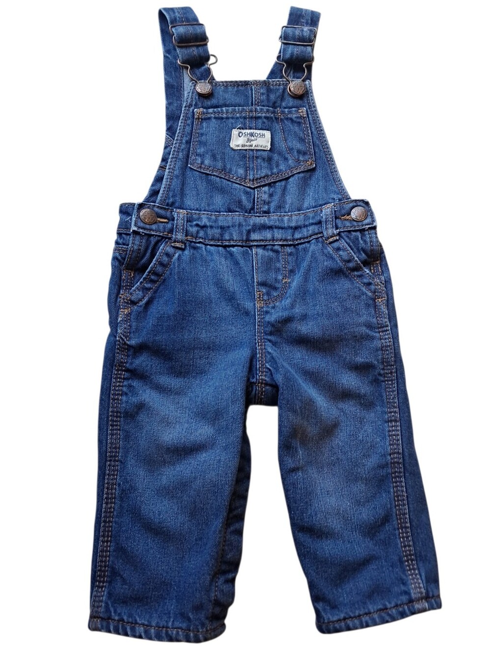 OshKosh B'gosh Dark Blue Denim Overalls Size 9 Months